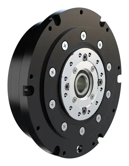 CPM-100-25 cycloidal robot joint module without integrated driver, output-side view