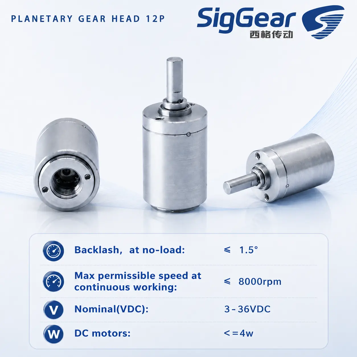 SigGear 12P 12 mm micro planetary gearbox